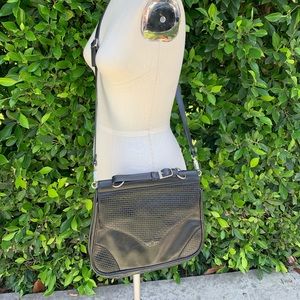 Vintage Black Leather Saddlebag